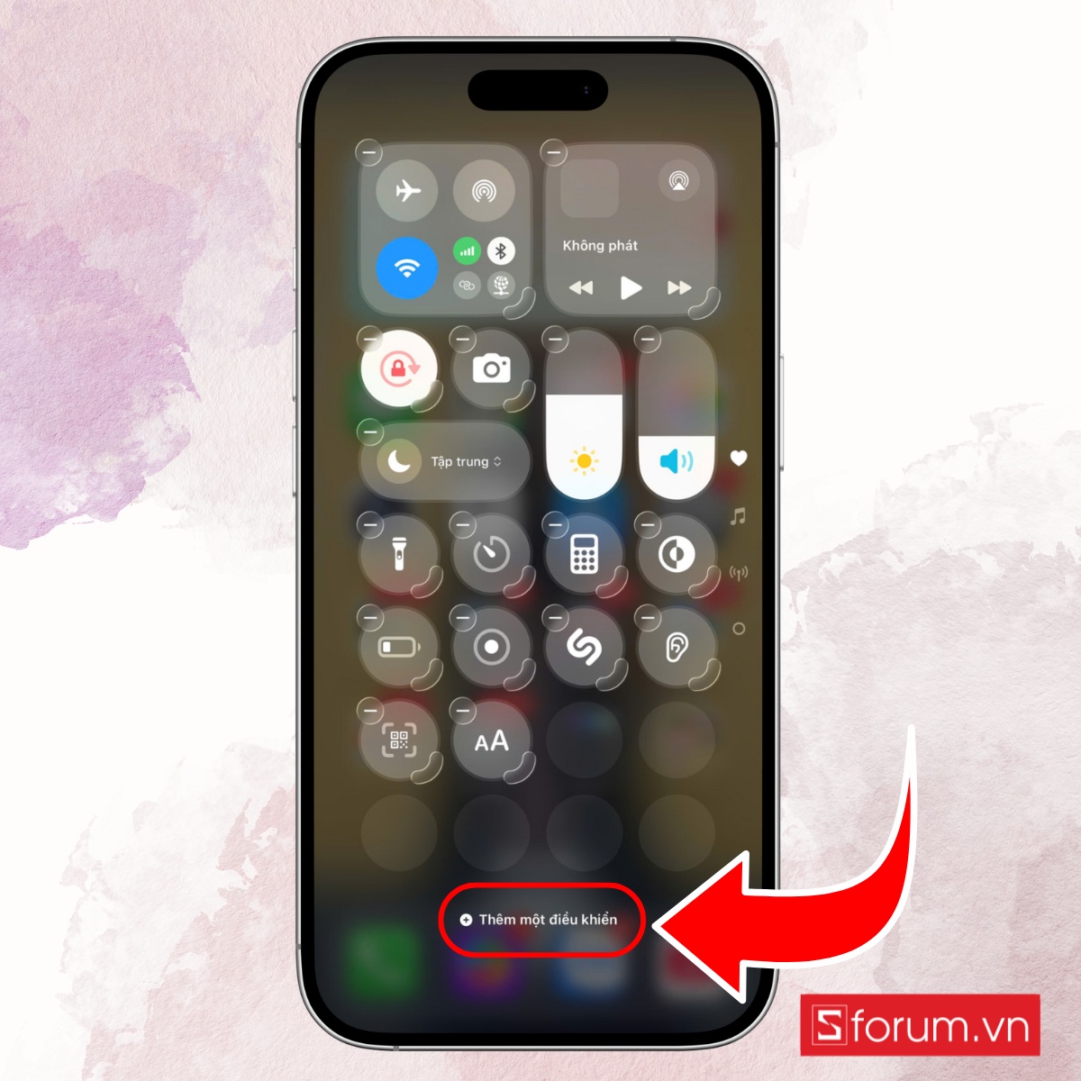 Cách thêm nút quay màn hình iPhone 17 bằng Trung tâm điều khiển bước 3