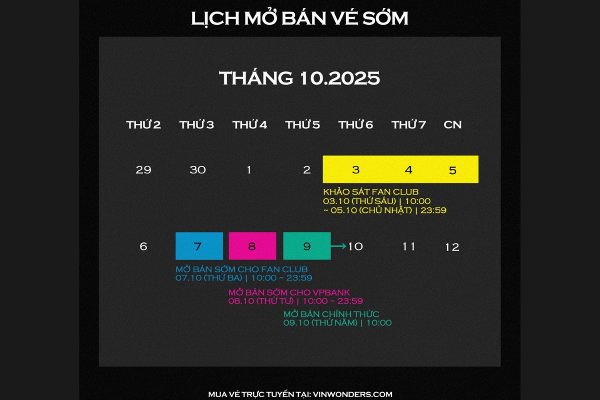 Các đợt mở bán vé concert G-DRAGON 2025 WORLD TOUR chính thức 