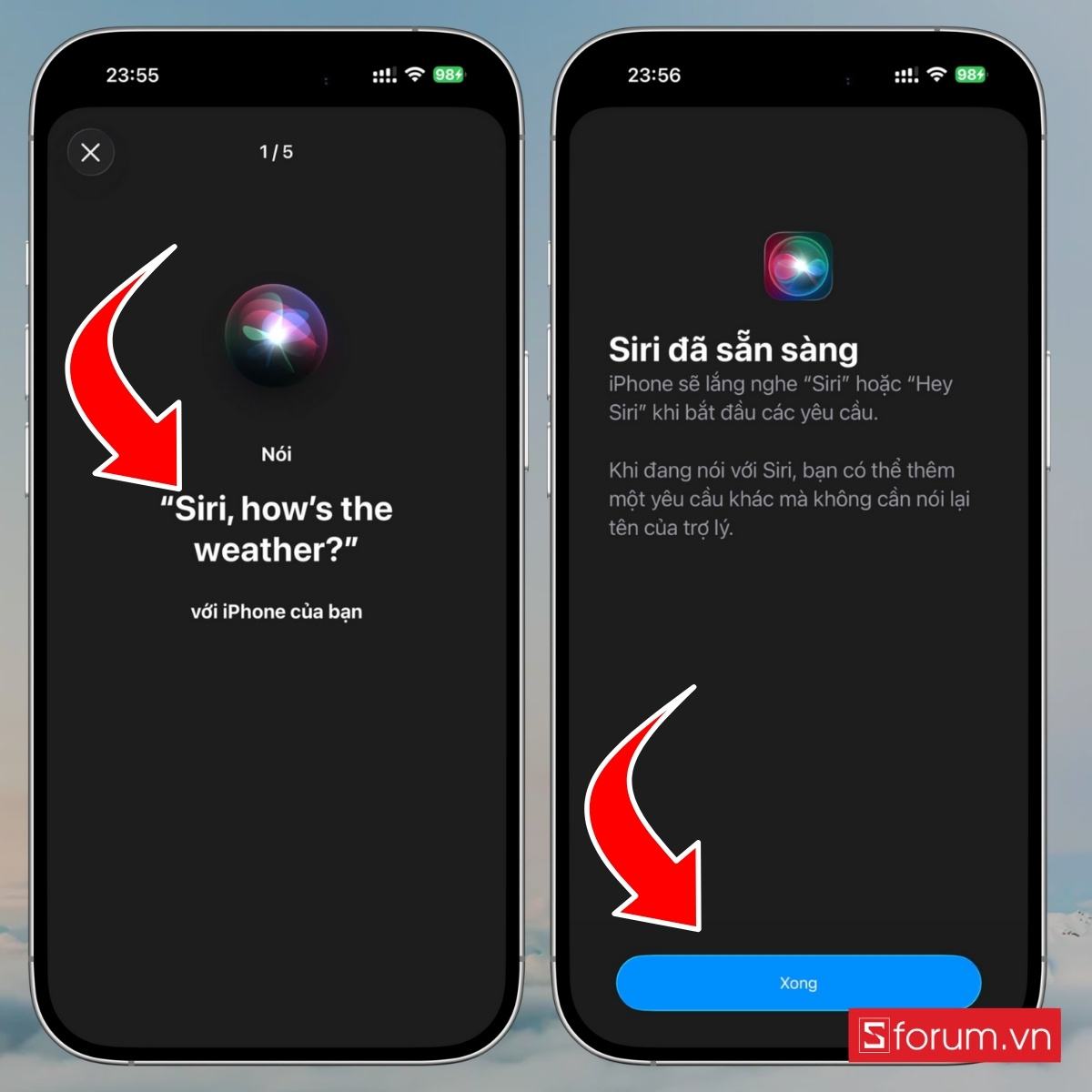 Cách tắt màn hình trên iPhone 17 Pro Max bằng Siri bước 5