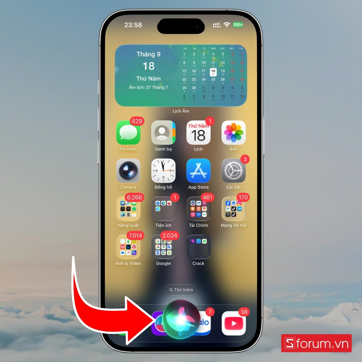 Cách tắt màn hình trên iPhone 17 Pro Max bằng Siri bước 6