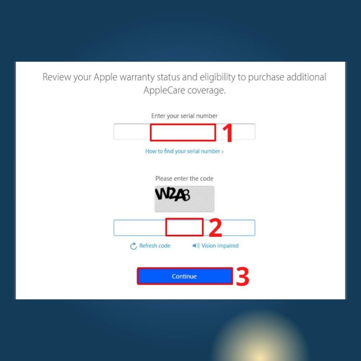 Truy cập trang kiểm tra chính thức của Apple và nhập thông tin IMEI