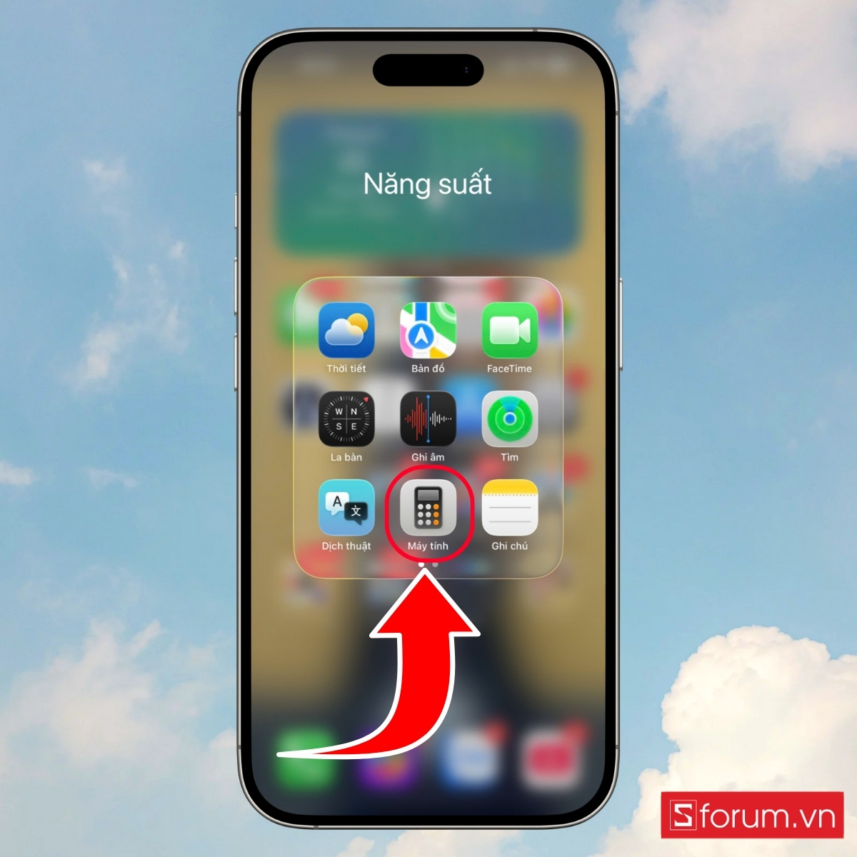 Mở ứng dụng Máy tính