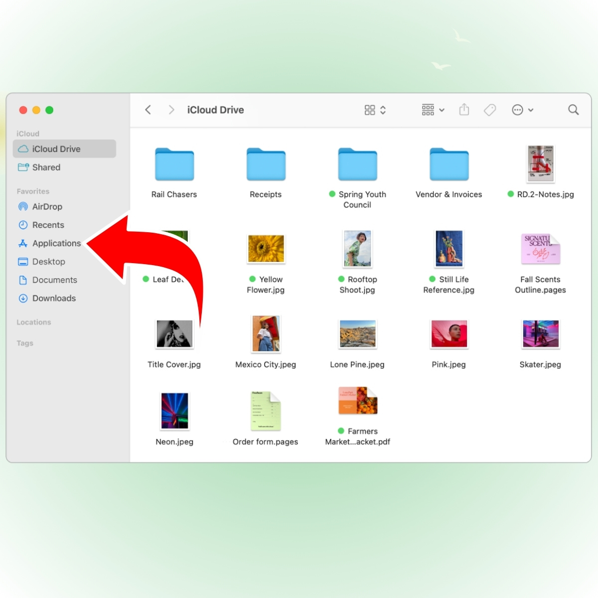 Xóa file trên Macbook bằng Finder bước 1