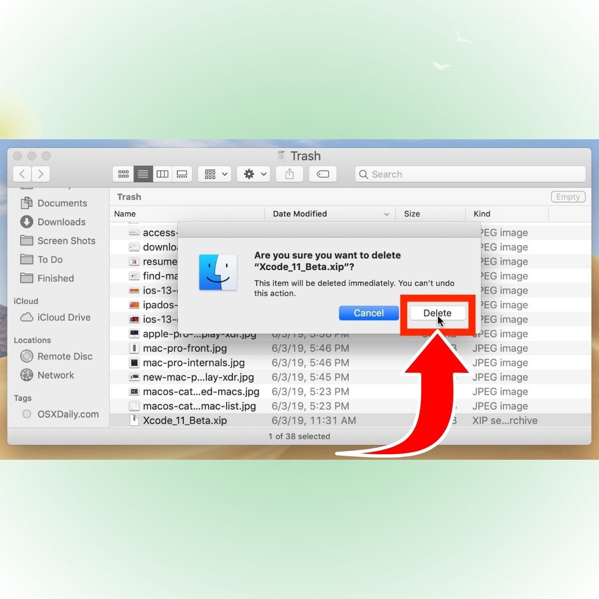 Cách xóa các file lớn trên Macbook bước 4