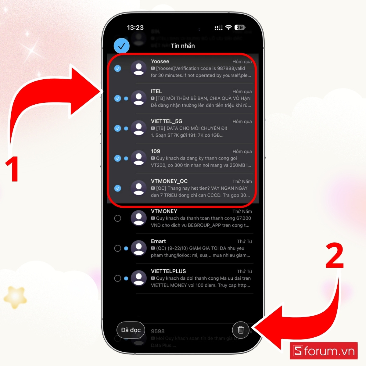 Cách xóa tin nhắn trên iPhone với tất cả tin nhắn - bước 4