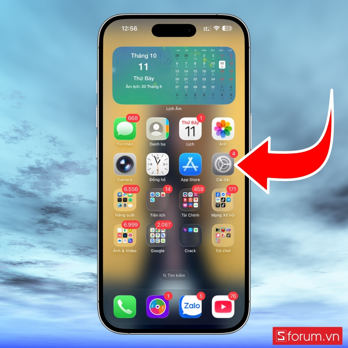 Cách tắt rung bàn phím iPhone đơn giản bước 1