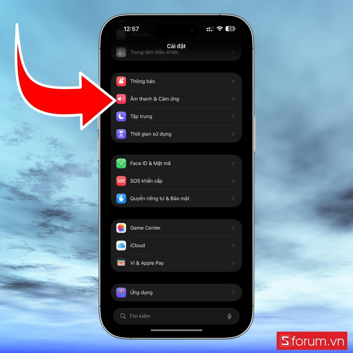 Cách tắt rung bàn phím iPhone đơn giản bước 2