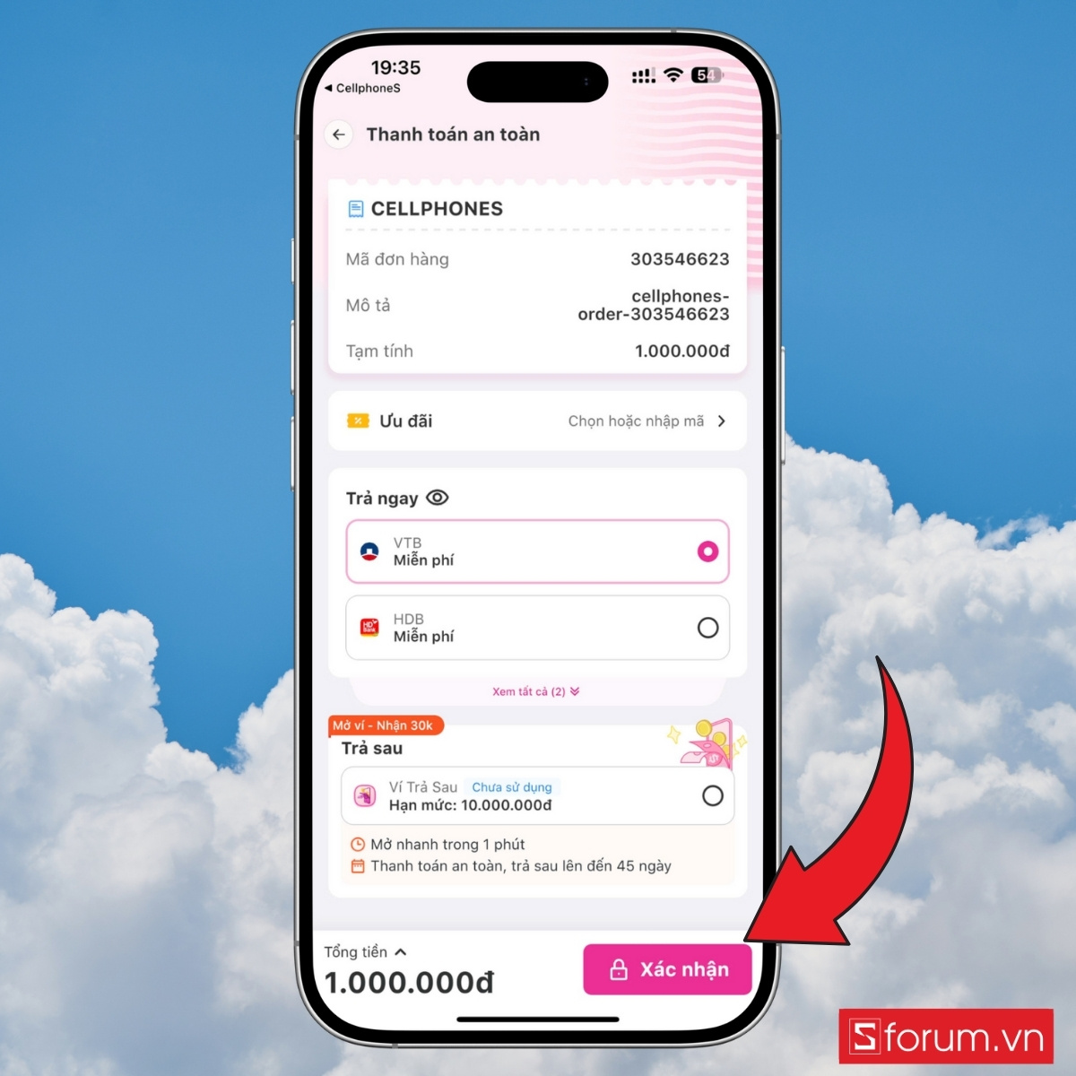 Hướng dẫn đặt hàng iPhone 17 qua app CellphoneS cực nhanh bước 7