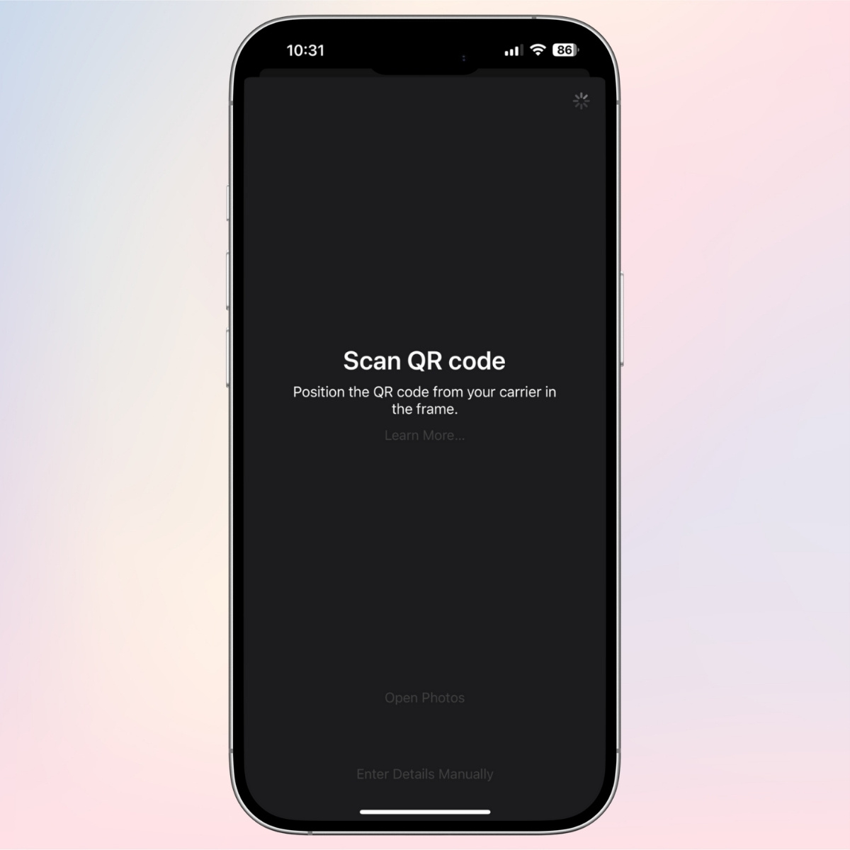 Cách kích hoạt eSIM trên iPhone 17 bằng mã QR bước 4