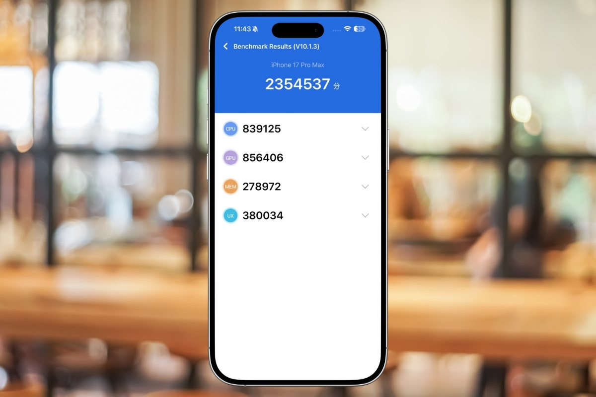 Kết quả điểm iPhone 17 Pro Max antutu