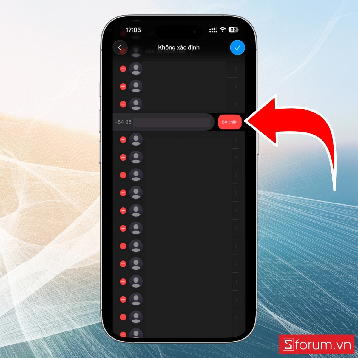Xem lại địa chỉ người nhận, cài giới hạn khi iPhone không gọi được FaceTime - bước 4