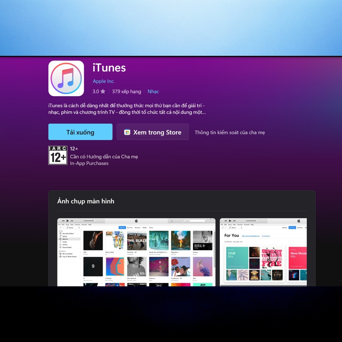 Tải và cập nhật iTunes phiên bản mới nhất
