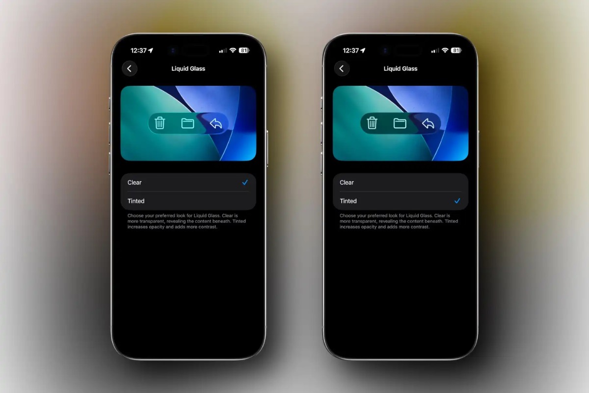 Apple đã cho phép người dùng tắt Liquid Glass trong bản cập nhật iOS 26.1