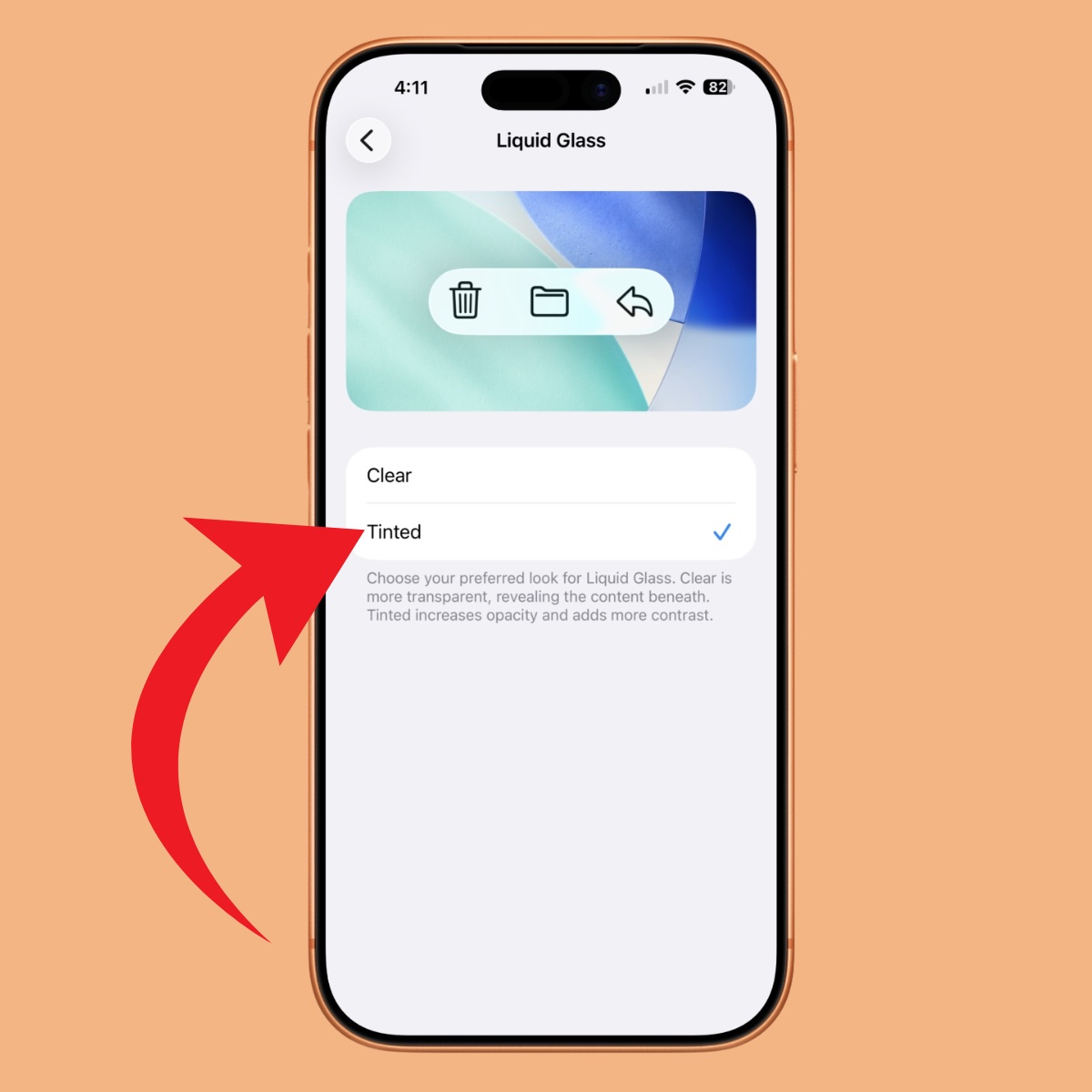Hướng dẫn chi tiết cách tắt Liquid Glass trong iOS 26.1 bước 3