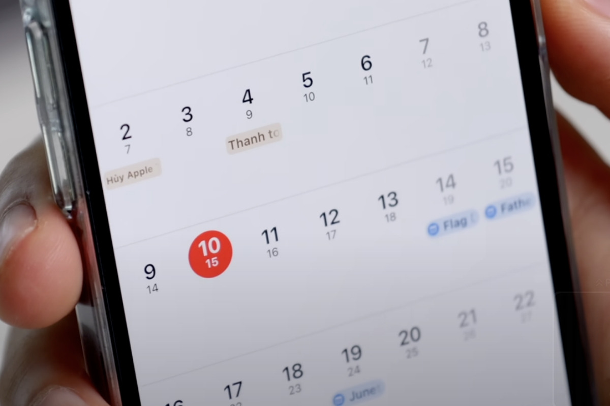 Phân biệt các loại sự kiện trên lịch iPhone