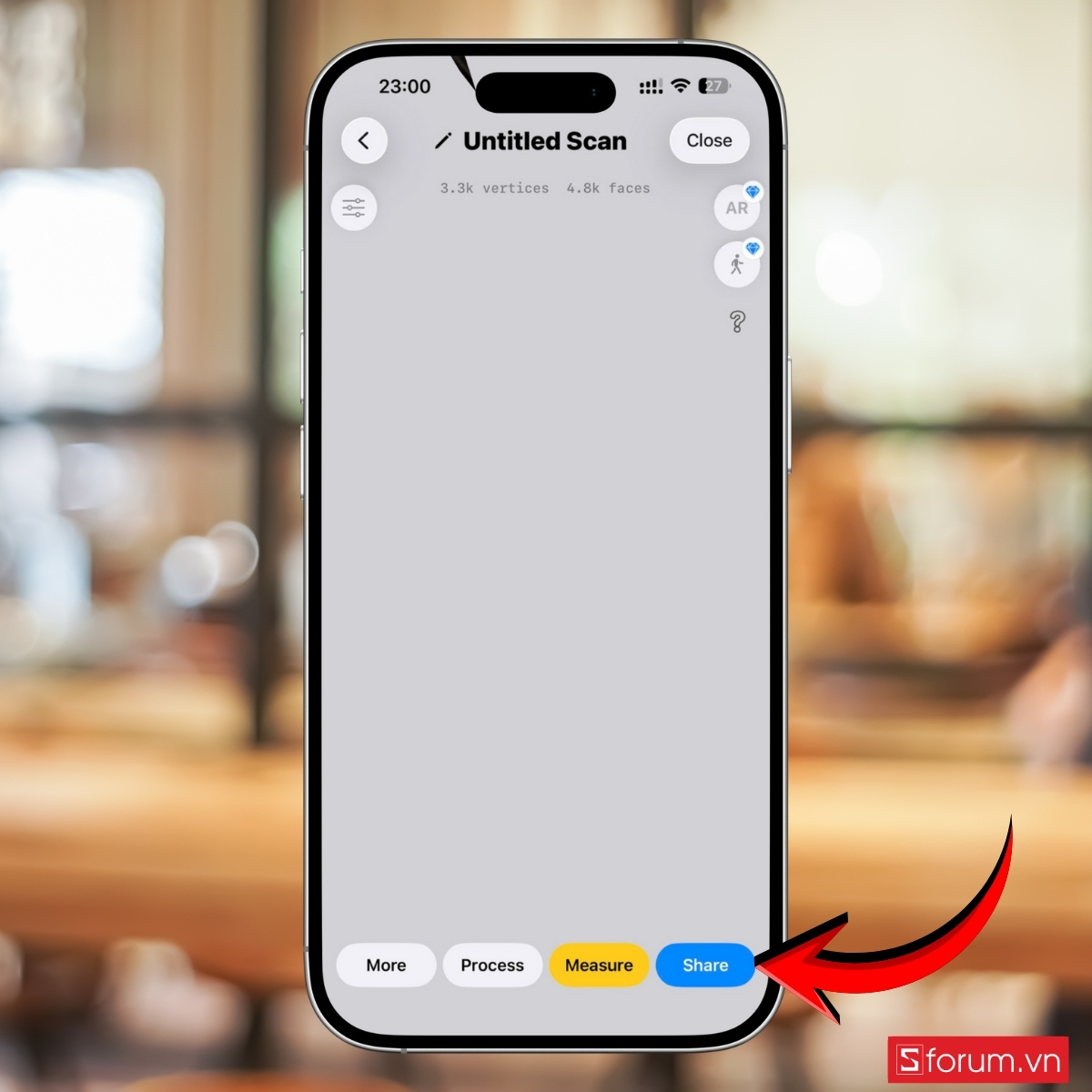 Các bước scan 3D trên iPhone bằng cảm biến LiDAR xuất file