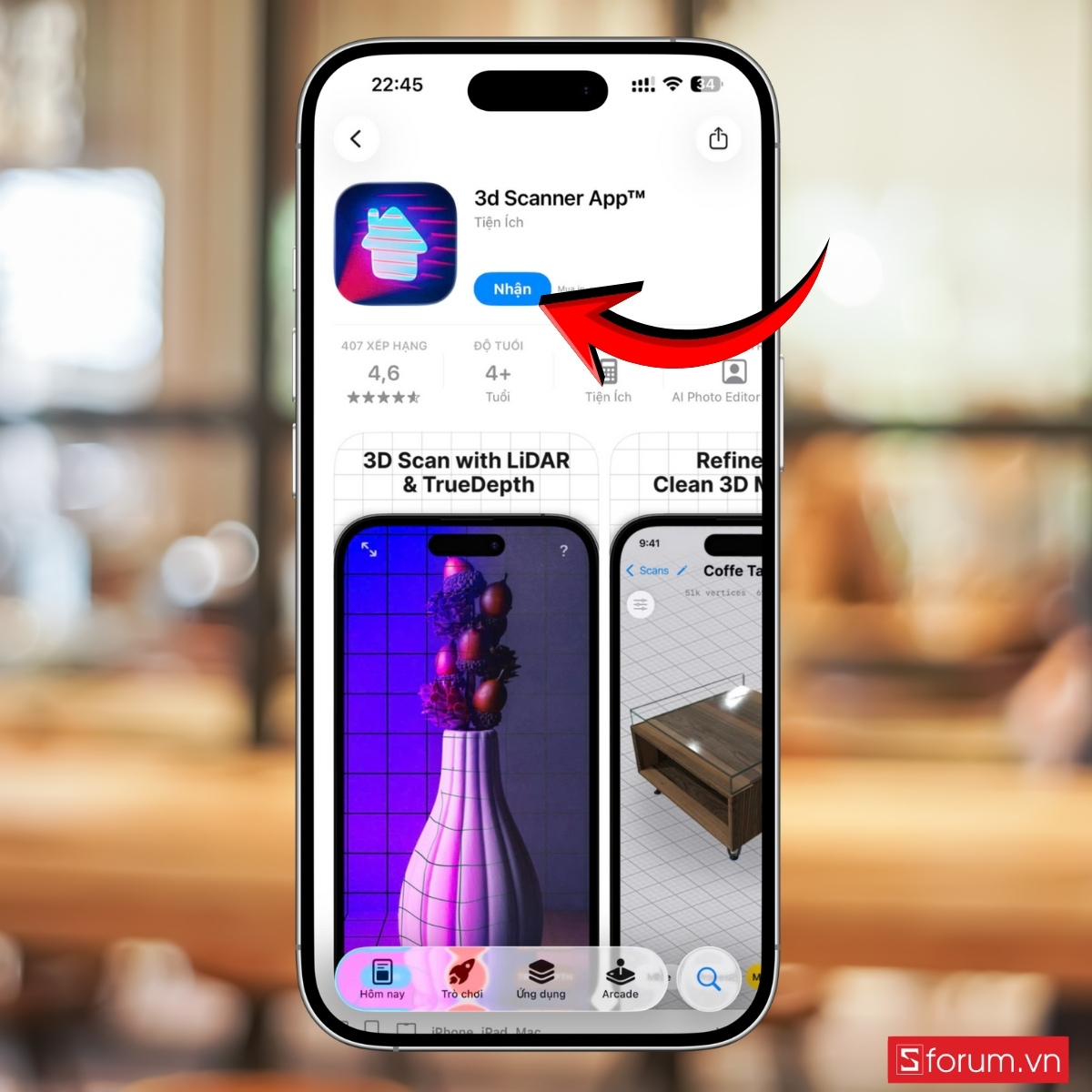Các bước scan 3D trên iPhone bằng cảm biến LiDAR bấm nhận