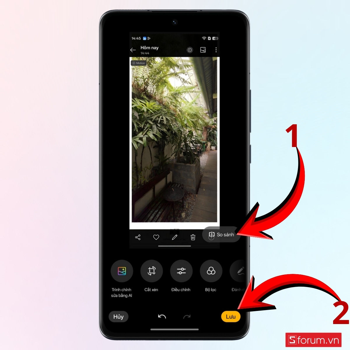 Cách sử dụng tính năng tăng cường rõ nét AI trên OPPO so sánh
