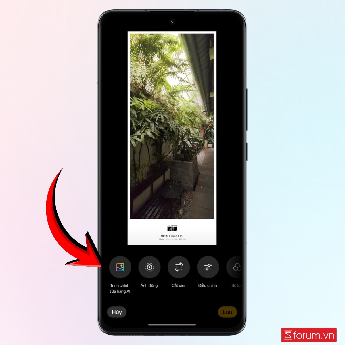 Cách sử dụng tính năng tăng cường rõ nét AI trên OPPO trình chỉnh sửa