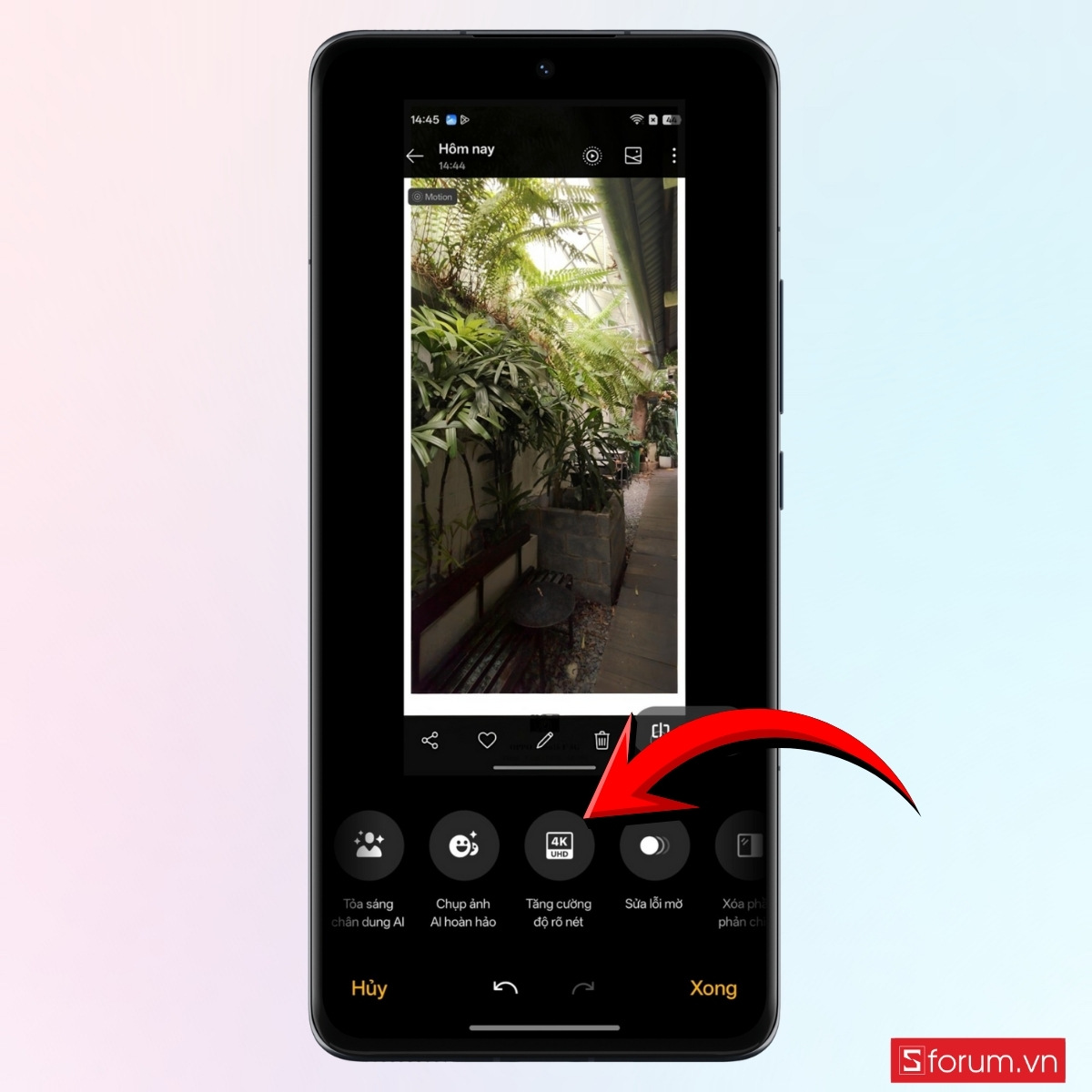 Cách sử dụng tính năng tăng cường rõ nét AI trên OPPO làm nét ảnh
