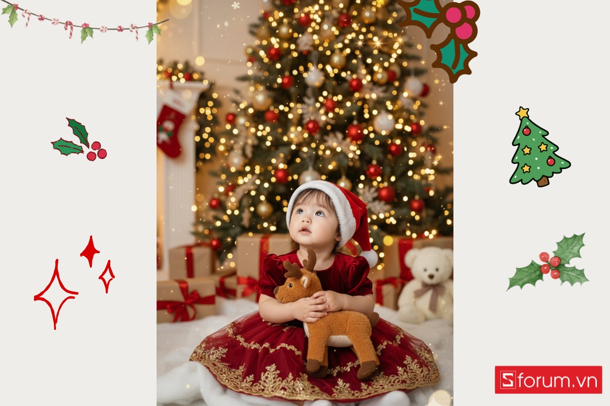 Prompt tạo ảnh Noel bằng AI cho bé được yêu thích nhất 9