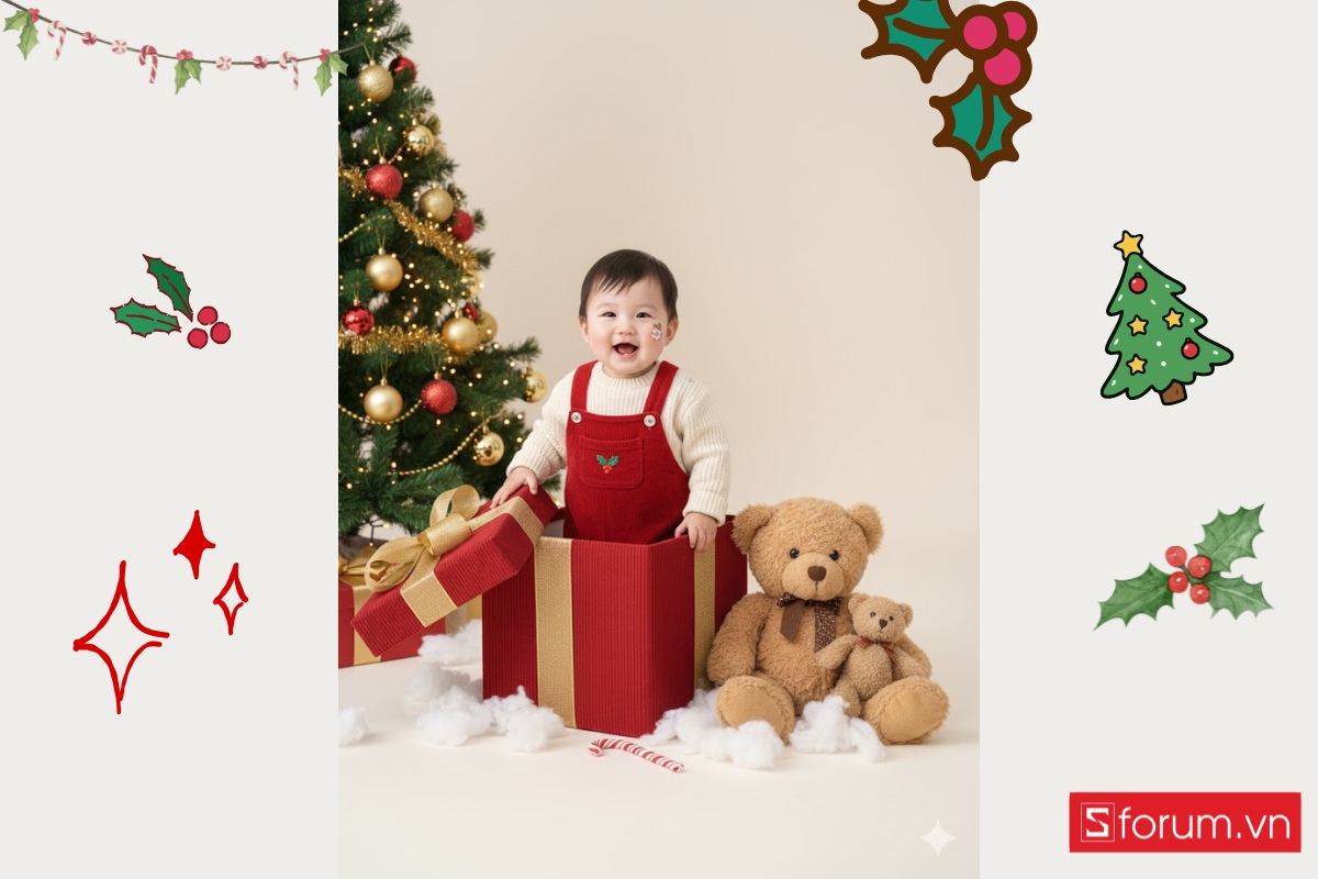 Prompt tạo ảnh Noel bằng AI cho bé được yêu thích nhất 13