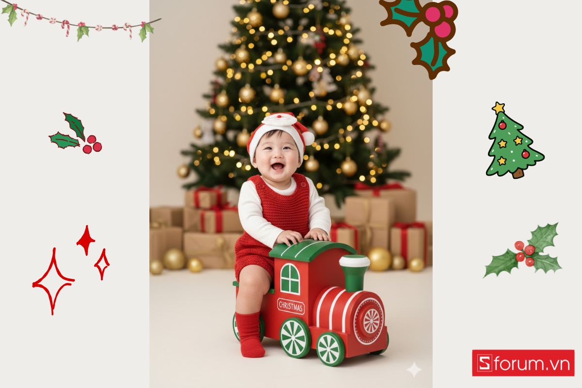 Prompt tạo ảnh Noel bằng AI cho bé được yêu thích nhất 14