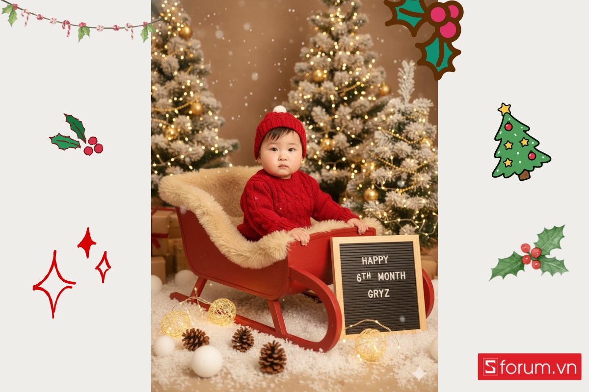 Prompt tạo ảnh Noel bằng AI cho bé được yêu thích nhất 16