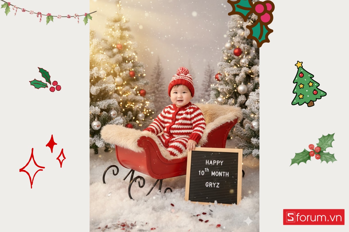 Prompt tạo ảnh Noel bằng AI cho bé được yêu thích nhất 17