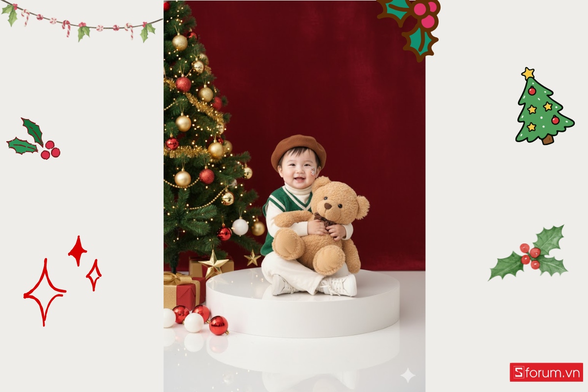 Prompt tạo ảnh Noel bằng AI cho bé được yêu thích nhất 20