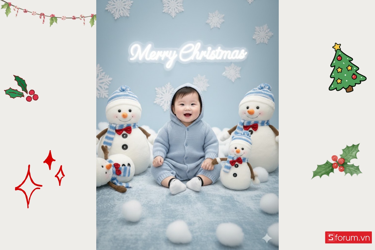 Prompt tạo ảnh Noel bằng AI cho bé được yêu thích nhất 24