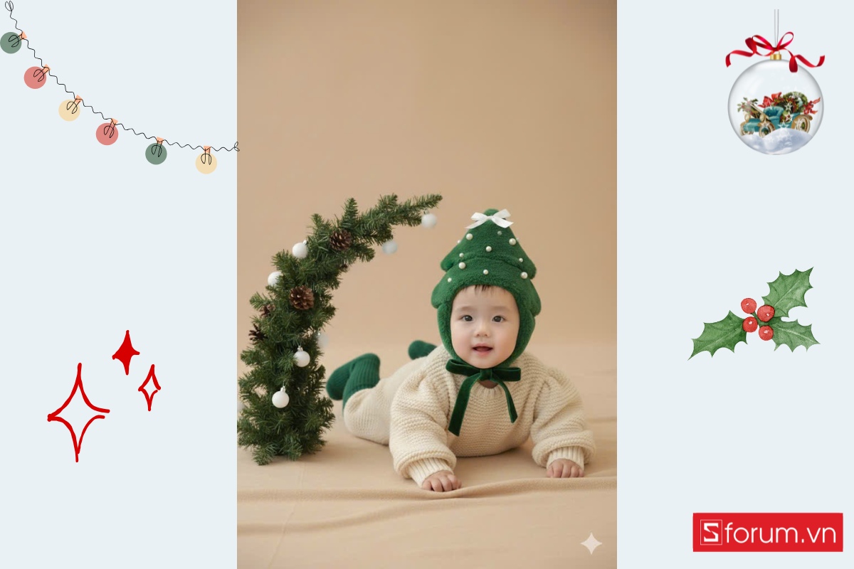 Prompt tạo ảnh Noel bằng AI cho bé được yêu thích nhất 1