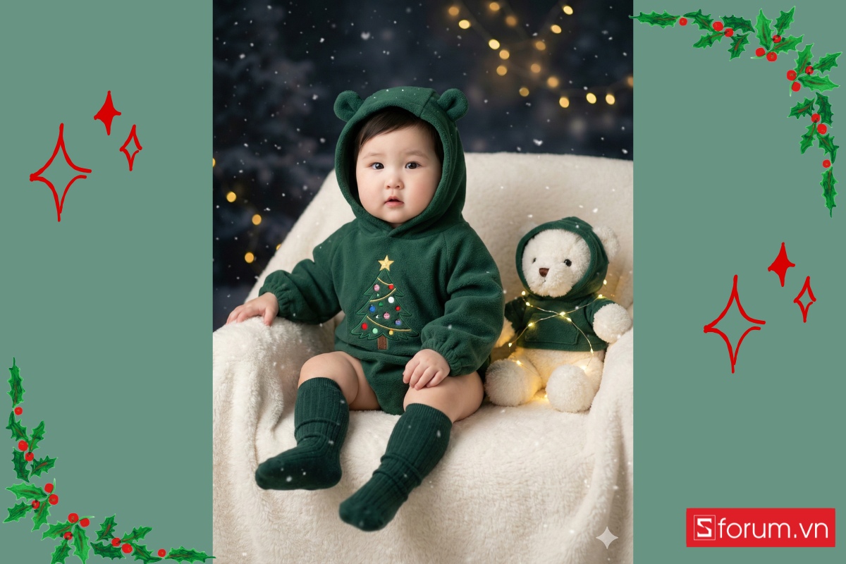 Prompt tạo ảnh Noel bằng AI cho bé được yêu thích nhất 2