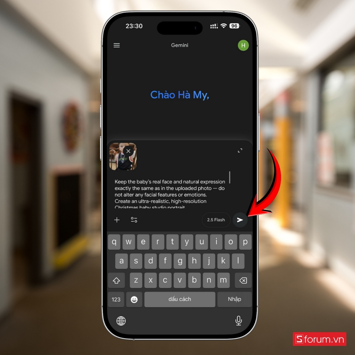 Các bước tạo ảnh Noel bằng AI cho bé bằng Gemini 5