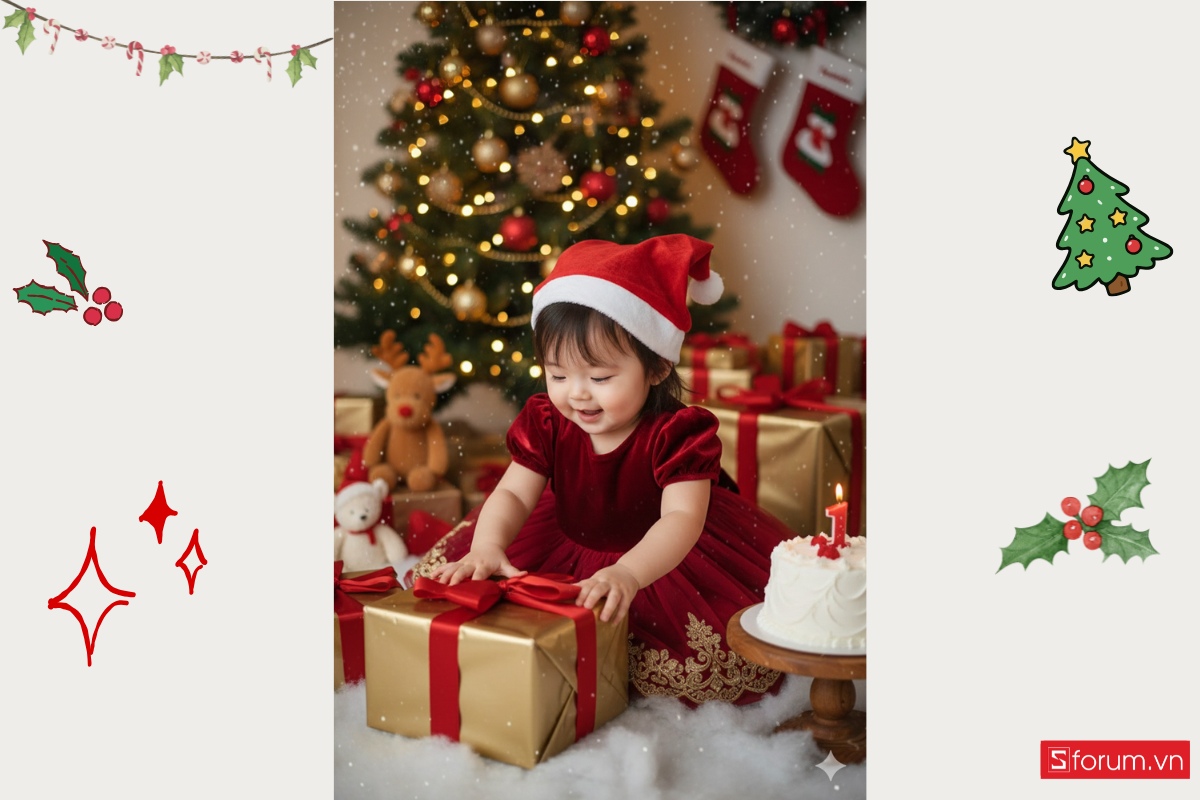 Prompt tạo ảnh Noel bằng AI cho bé được yêu thích nhất 8