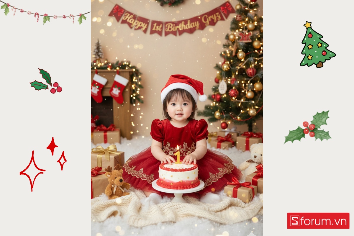 Prompt tạo ảnh Noel bằng AI cho bé được yêu thích nhất 7