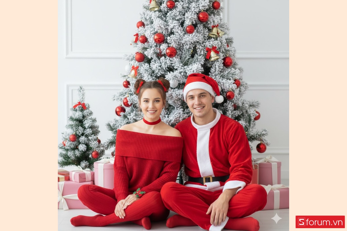 Mẫu prompt tạo ảnh Noel bằng AI cho các cặp đôi bằng Gemini AI 10