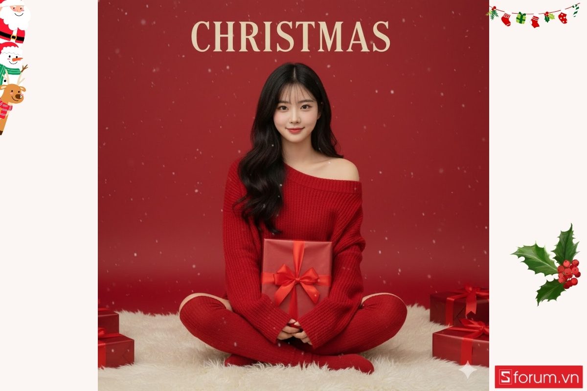 Gợi ý các mẫu prompt tạo ảnh Noel bằng AI dành riêng cho nữ 9