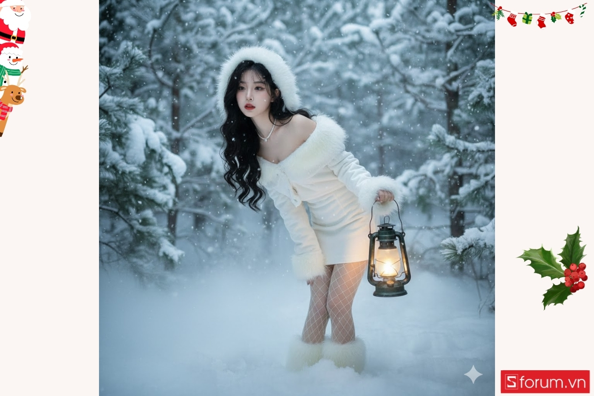 Gợi ý các mẫu prompt tạo ảnh Noel bằng AI dành riêng cho nữ 24