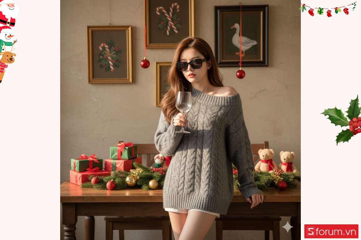 Gợi ý các mẫu prompt tạo ảnh Noel bằng AI dành riêng cho nữ 3