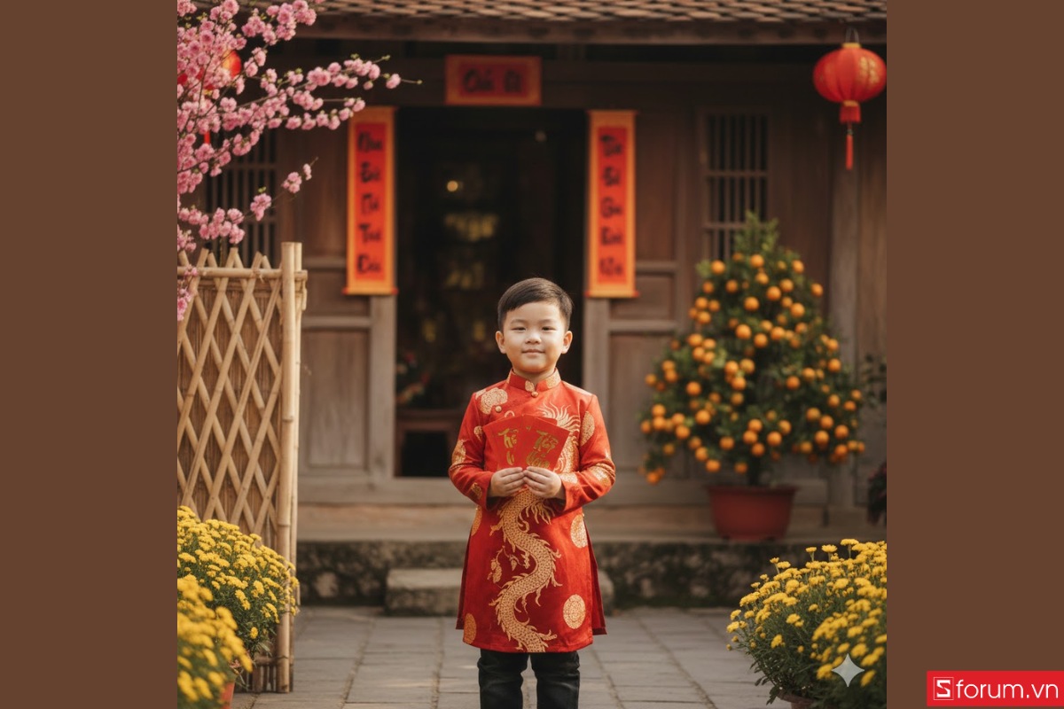 Tổng hợp các prompt tạo ảnh Tết cho bé đa dạng concept prompt 11