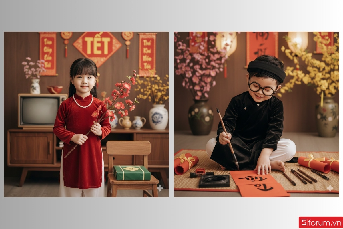 Hướng dẫn tạo ảnh Tết cho bé bằng AI Gemini đẹp cho mùa xuân 2026