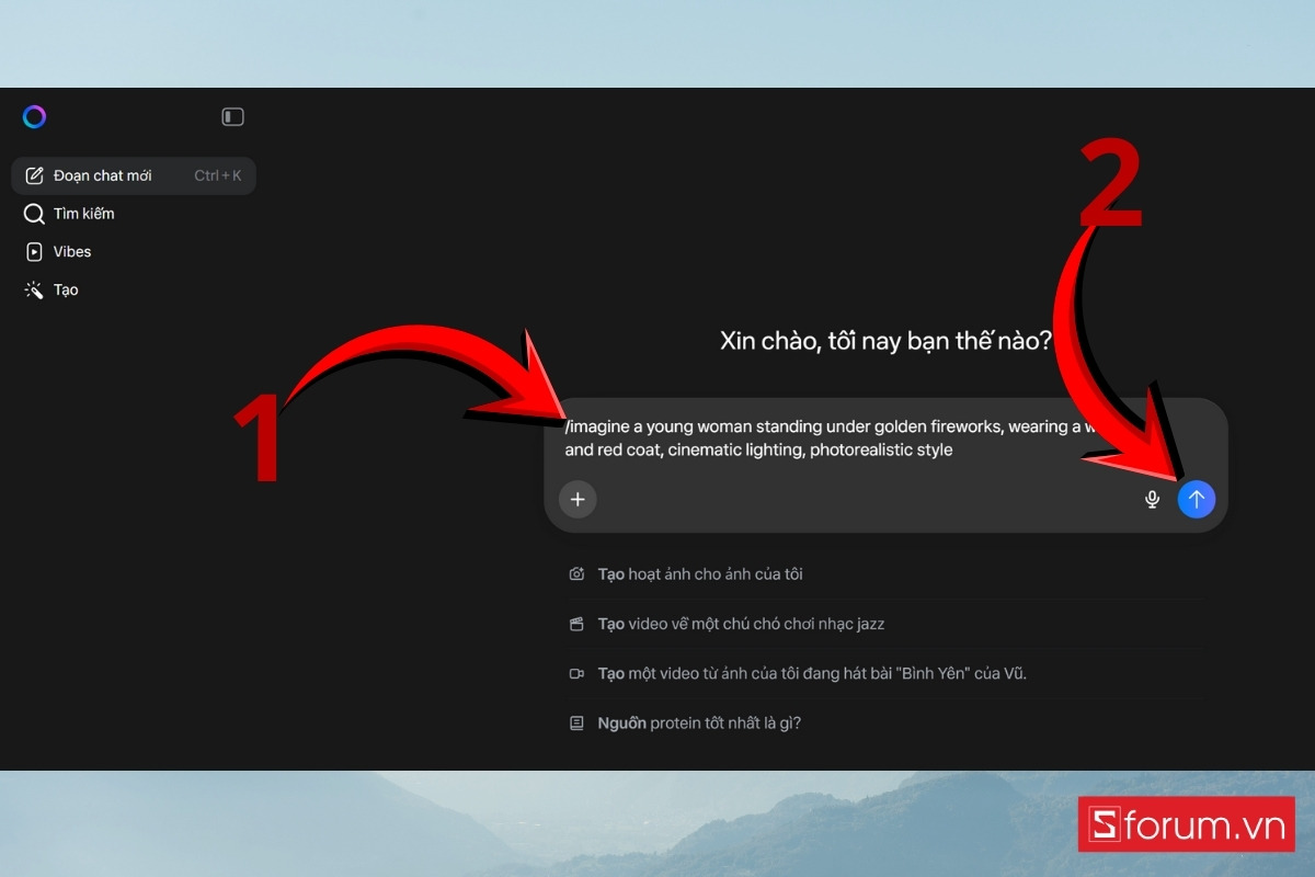 Cách tạo ảnh, viết email chuyên nghiệp với Meta AI khám phá giao diện