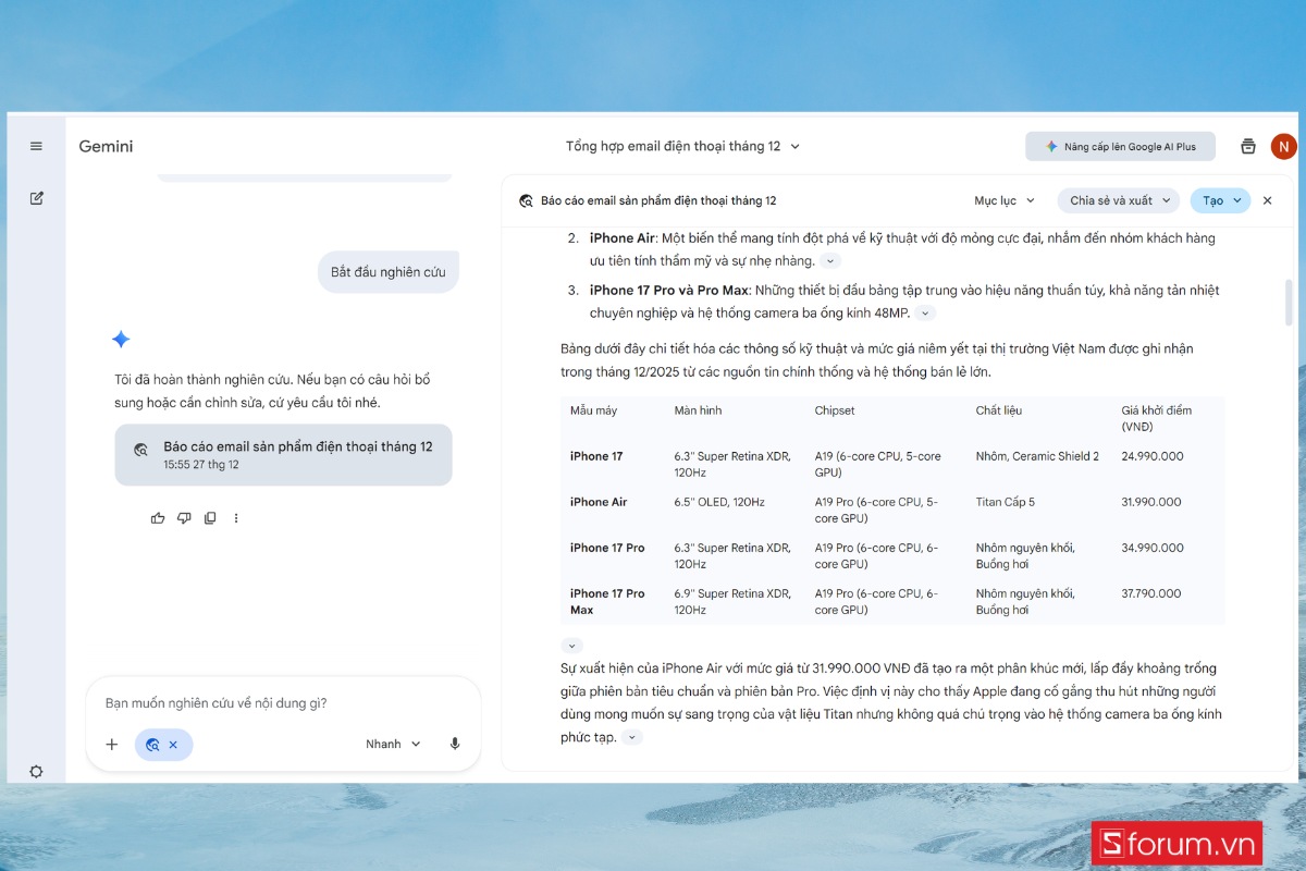 Hướng dẫn lấy dữ liệu Gmail, Drive cho Gemini 5