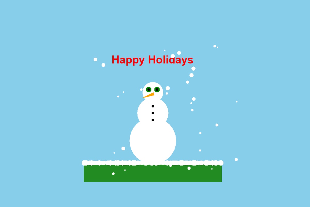 Code thiệp Giáng sinh người tuyết qua Python 4