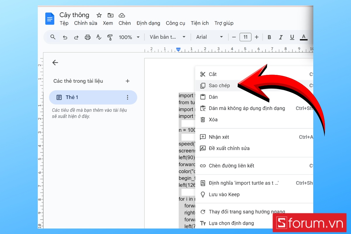 Cây thông và tuyết rơi bằng Python 2