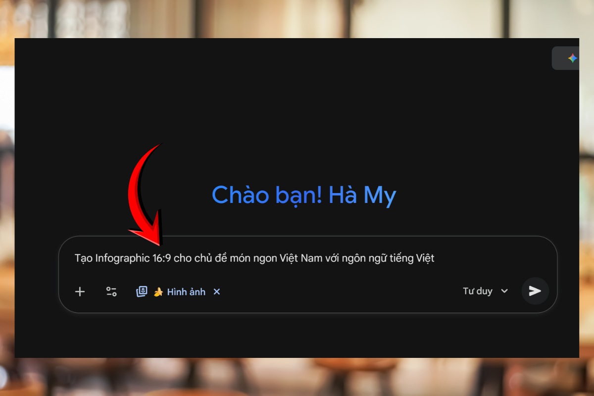 Các bước tạo infographic với Nano Banana Pro bước 2