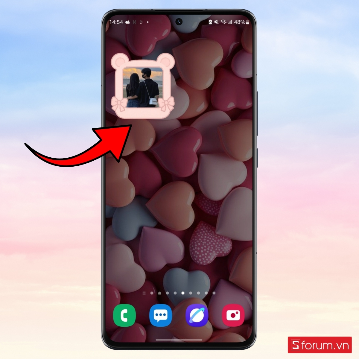 Thêm widget lên màn hình chính