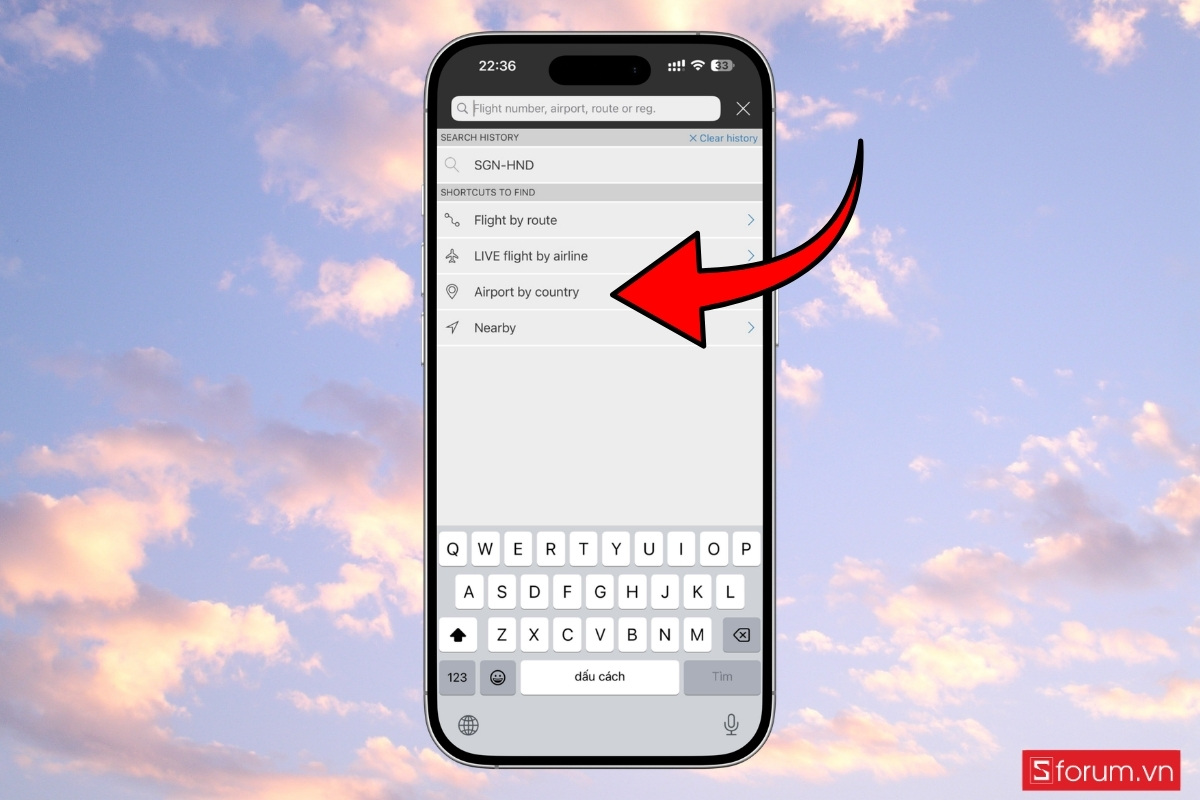 Cách theo dõi hành trình chuyến bay bằng Flightradar24 bước 7