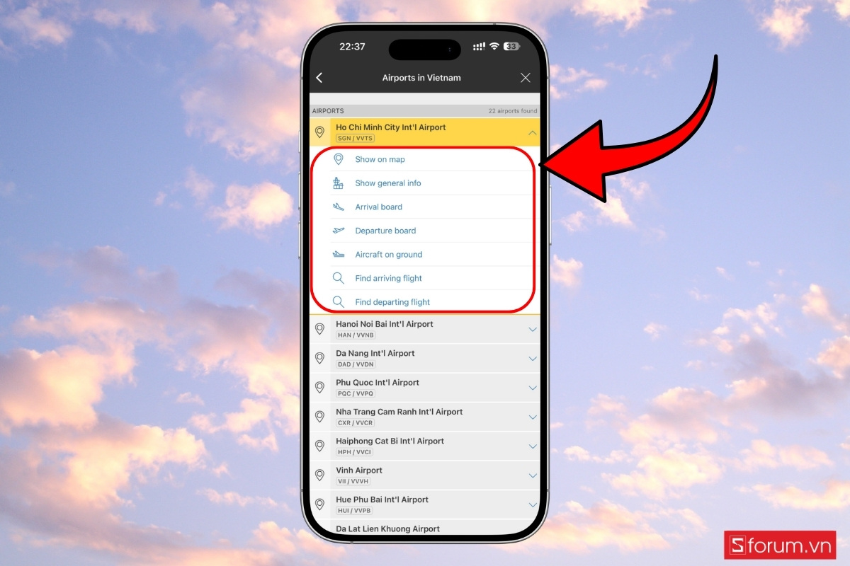 Cách theo dõi hành trình chuyến bay bằng Flightradar24 bước 9